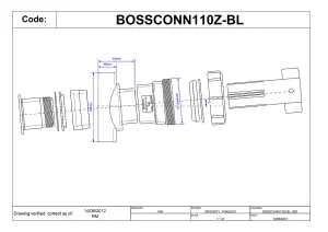 McAlpine BOSSCONN110Z-BL Grey Mechanical Soil Pipe Boss Connector