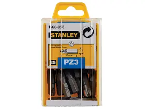 Stanley 1-68-953 Pozidriv Bits PZ3 x 25mm (Box 25) STA168953B