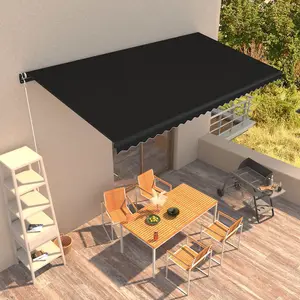 Berkfield Manual Retractable Awning 600x300 cm Anthracite