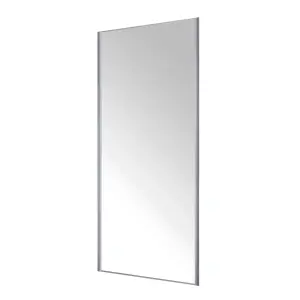 Form Valla Minimalist Silver effect Silver effect frame Mirrored Sliding wardrobe door, (H) 2260mm x (W) 922mm