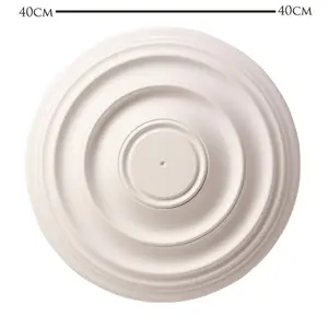 Ceiling Rose Andrina Resin Strong Lightweight Polyurethane Easy Fix 39cm Diameter Paintable