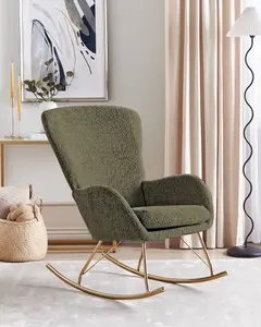 Rocking Chair ANASET Boucle Dark Green