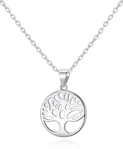 Sterling Silver Tree Of Life Necklace By Philip Jones Jewellery