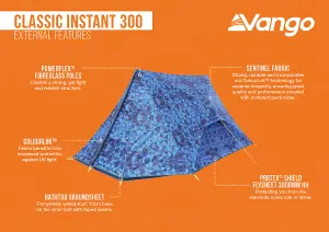 Vango Classic Instant 300 Tent - Geo Pattern