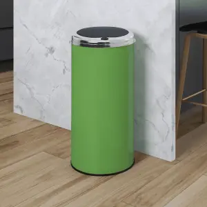 Inmotion 42L Fern Green Stainless Steel Kitchen Waste Dust Bin