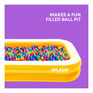 SPLASH Inflatable Paddling Pool - 6.5ft, Lightweight, Durable, Easy Inflation & Drainage