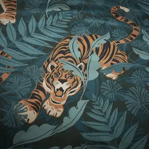 Tropic Tiger Leaf Duvet Cover Set Single - 1 Pillowcase