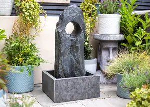 Kelkay Cambrian Monolith with Lights Mains Plugin Powered Water Feature