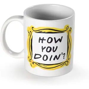 Friends How You Doin Mug White/Black/Yellow (One Size)