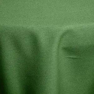 Homescapes Plain Cotton Dark Green Tablecloth 178 cm Round