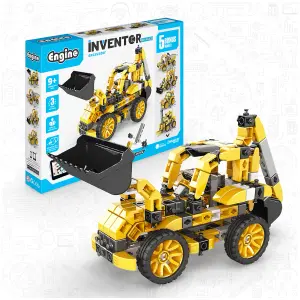 Engino Inventor Mechanics Excavator Construction Kit - 5 Bonus Models