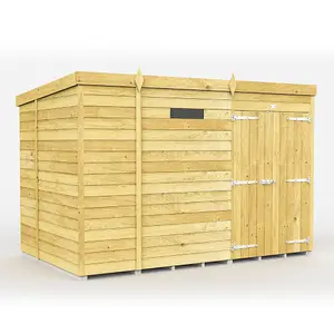 DIY Sheds 9x7 Pent Security Shed - Double Door