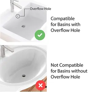 BELOFAY Pop Up Basin Waste Slotted Click Clack Bathroom Sink Plug in Chrome Finish - Modern Sink Waste Kit with Overflows