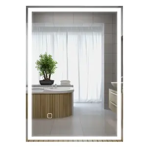 HOMCOM Illuminated Bathroom Mirror with LED Lights 3 Colours Defogging Film