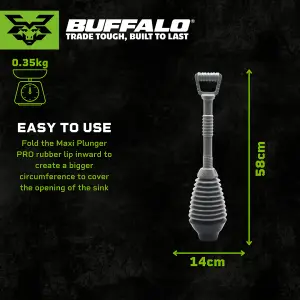 Buffalo Maxi Plunger PRO with Rubber Seal