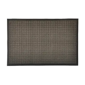 GoodHome Boykins Grey Geometric Barrier mat, 60cm x 90cm