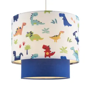 Printed Multicolour Dinosaur Light shade (D)25cm