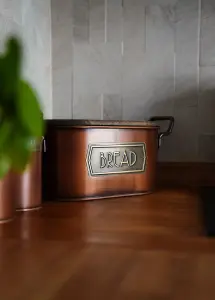 Rozi Copper Bread Bin With Lid