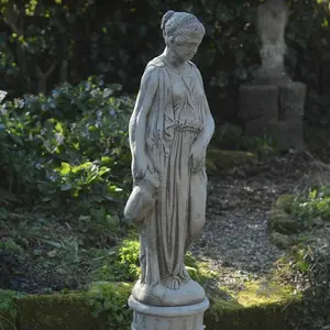 Classic Stone Cast Woman statue with a Jug of Water