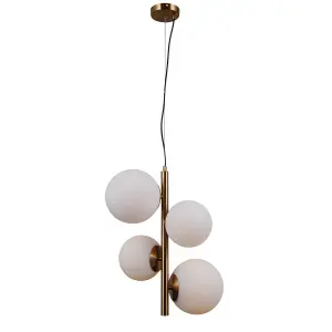 Luminosa Riga Modern 2 Light Globe Pendant Ceiling Light, E27+E14