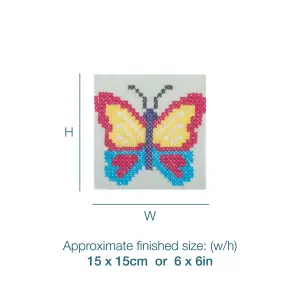 XSTITCH BUTTERFLY - Counted Cross Stitch Kit: Butterfly - Trimits