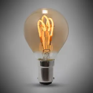 2w B15 Vintage Edison Golf Ball LED Light Bulb 1800K T-Spiral Filament High CRI Dimmable - SE Home