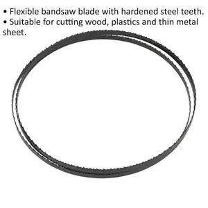 High-Quality 1400mm Bandsaw Blade with Hardened Steel Teeth for Wood, Plastic, and Metal Cutting