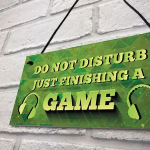 Novelty Gaming Sign For Dad Son Boys Bedroom Man Cave Wall Art Gamer Gift