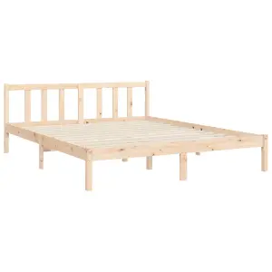 Berkfield Bed Frame with Headboard 160x200 cm Solid Wood