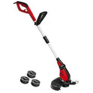 Einhell 30cm Corded Grass Trimmer 450W Line Strimmer With 3 Thread Spools Edging Wheel Electric - GC-ET 4530 Set