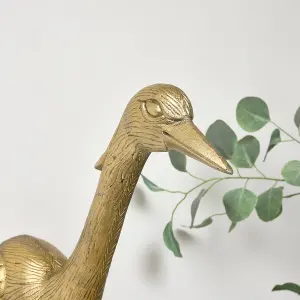 Melody Maison Antique Gold Metal Heron Head - 37cm