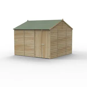 Beckwood 10x10 Reverse Apex Shed - No Windows - Double Door