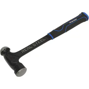 32oz Steel Ball Pein Hammer with Shock Reducing Rubber Grip for Ultimate Comfort