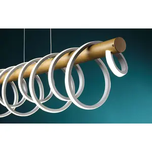 Luminosa Nilo Spiral Integrated LED Pendant Ceiling Light, 4000K