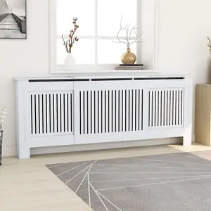 MDF Radiator Cover White 205 cm