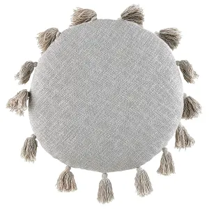 Set of 2 Cushions MADIA Cotton 45 x 45 cm Solid Grey