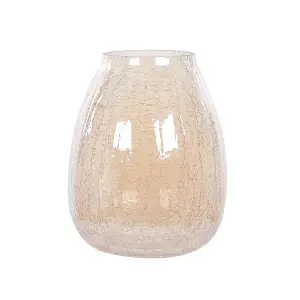 Flower Vase LIKOPORIA Glass Light Beige