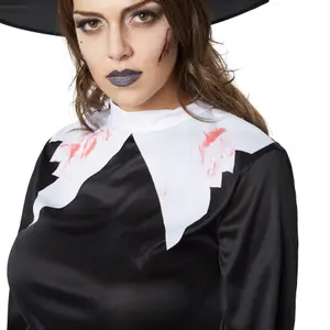 Scary Witch - Halloween fancy dress costume for women - black/white L