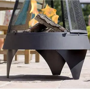 Fire Pit Chimnea Brazier Outdoor Garden Stove Rocket Fire