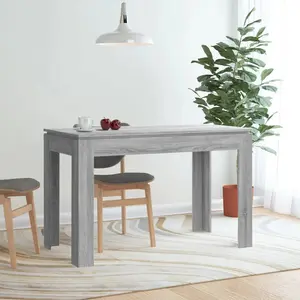 Seeger Dining Table 120x60x76 cm Engineered Wood Grey