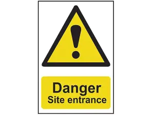 Durable PVC Scan Hazard Sign for Danger Site Entrance 400 x 600mm