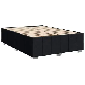 Berkfield Bed Frame without Mattress Black Double Fabric