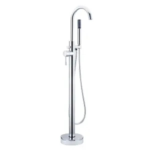 Luxury Freestanding Bath Shower Mixer in Polished Chrome Finish