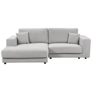 Corner Sofa LOFOTEN Light Grey Fabric Right Hand