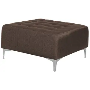 U-Shaped Sofa with Ottoman ABERDEEN Dark Brown Symmetrical