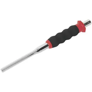 Premium 8mm Sheathed Parallel Pin Punch with Foam Grip - Chrome Molybdenum Steel Tool