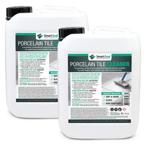 Smartseal Porcelain Cleaner, Ultimate Porcelain Tile Cleaner, For Patios, Drives and Indoor Porcelain Tiles, 2 x 5L