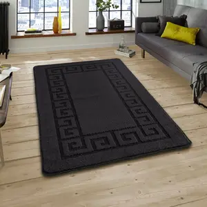 Plain Gel Doormat Black / 50cm x 80cm