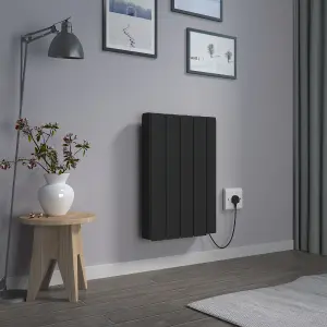 Right Radiators 1000W Electric Ceramic Portable Radiator Wall Mounted Smart WIFI Control Heater Black