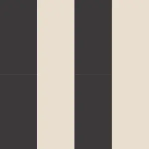 Galerie Simply Stripes 3 Black Taupe Wide Stripe Smooth Wallpaper